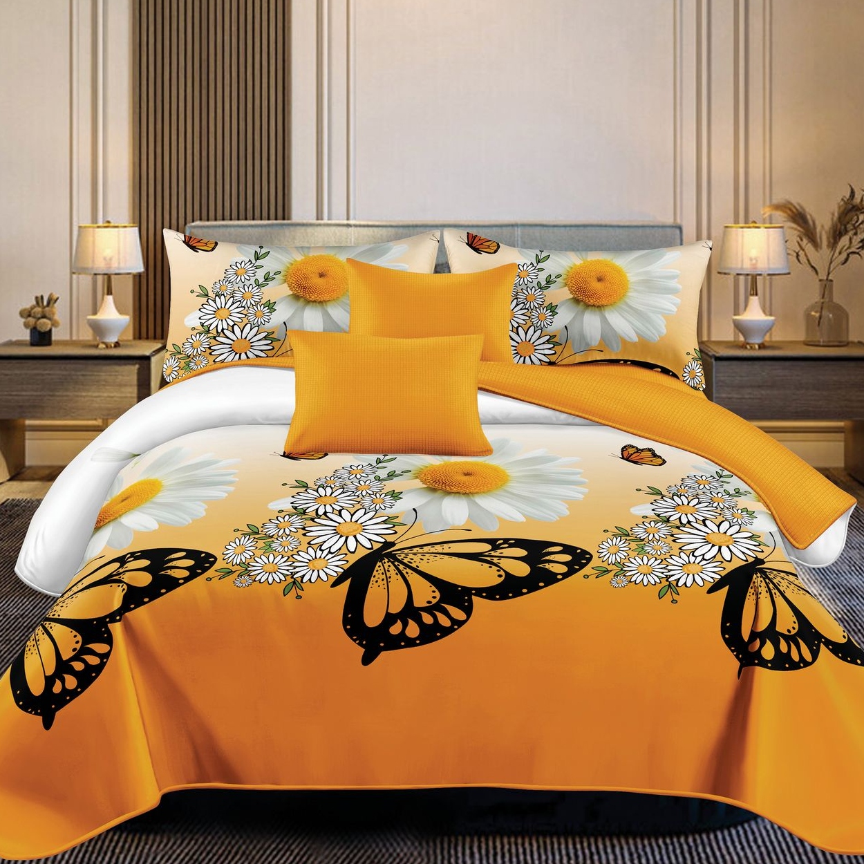 lenjerie finet gros pucioasa galbena cu fluturi lenjerie finet gros pucioasa galbena cu fluturi