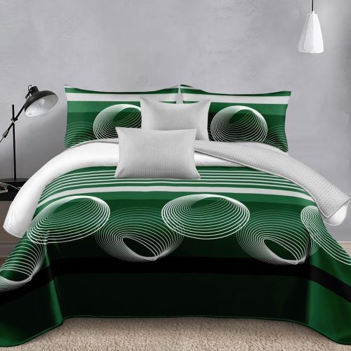 lenjerie finet gros pucioasa verde negru cu cercuri