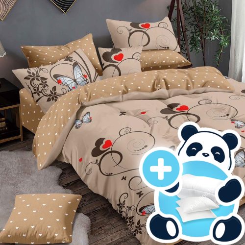 pachet lenjerie bej cu ornamente