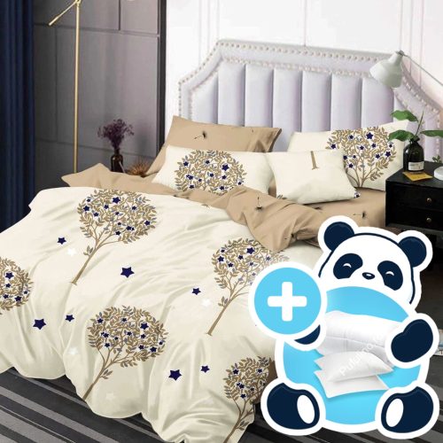 pachet lenjerie bej cu pomi