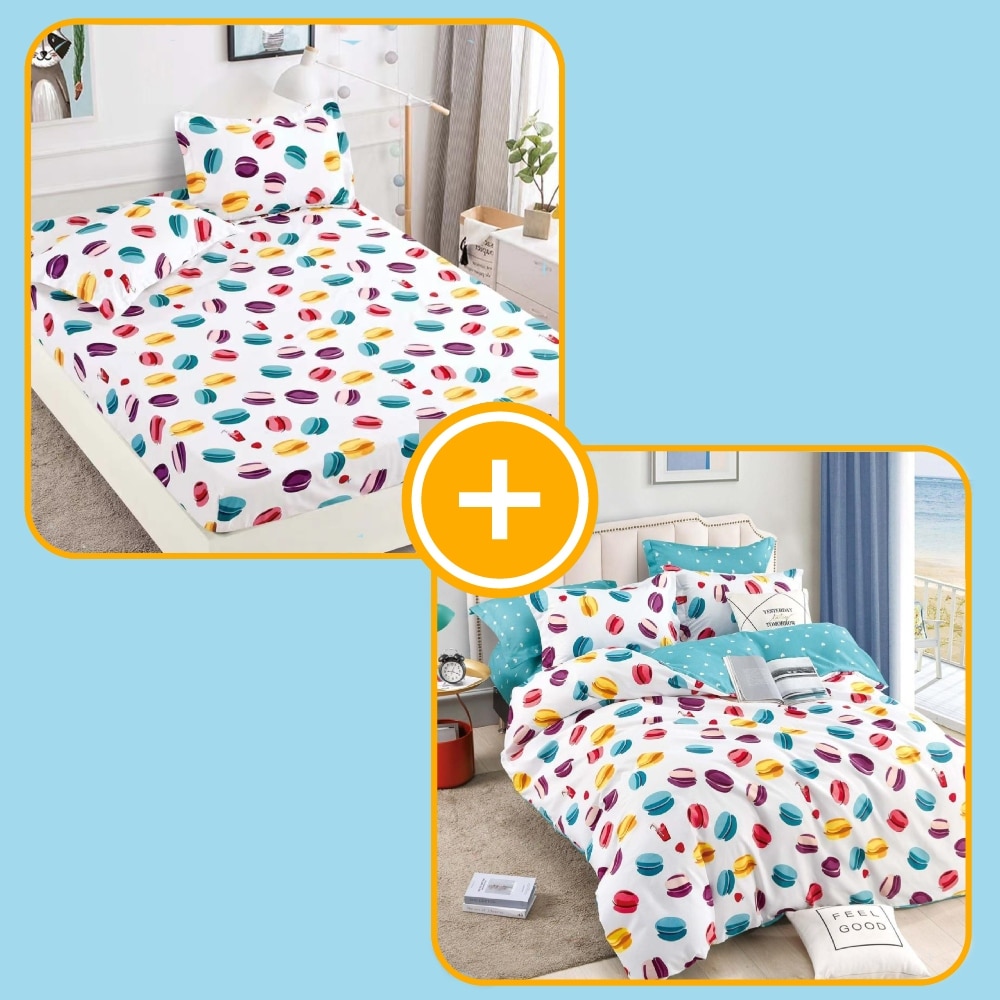 pachet husa si lenjerie macarons pachet husa si lenjerie macarons