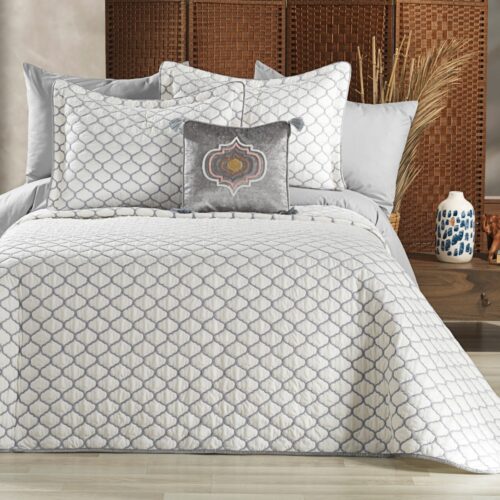 cuvertura luxury melodie crem si gri