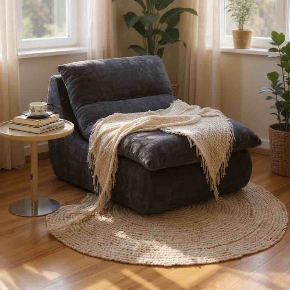 fotoliu din spuma cu memorie model uni gri inchis (1) Fotoliu Premium Relax, Spuma cu Memorie, Gri - PUF235780 - imagine 3