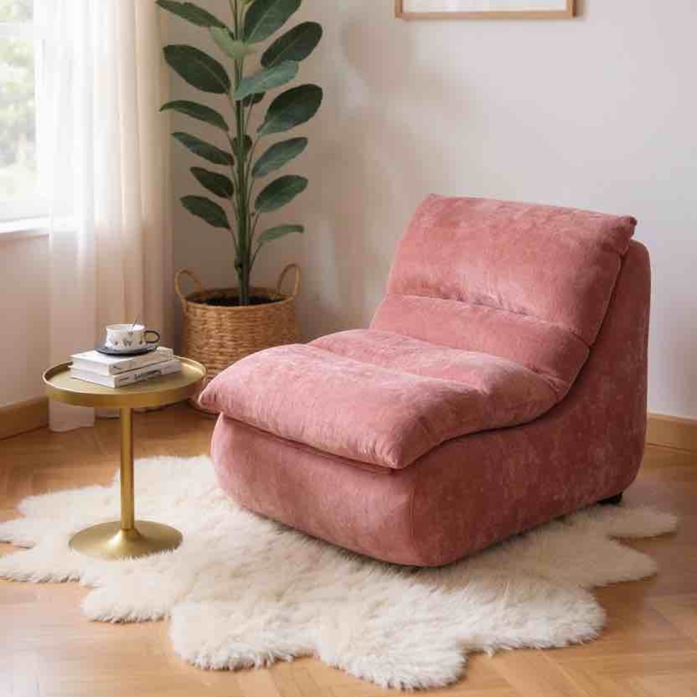 fotoliu din spuma cu memorie model uni roz Fotoliu Premium Relax, Spuma cu Memorie, Roz - PUF235781 - imagine 3