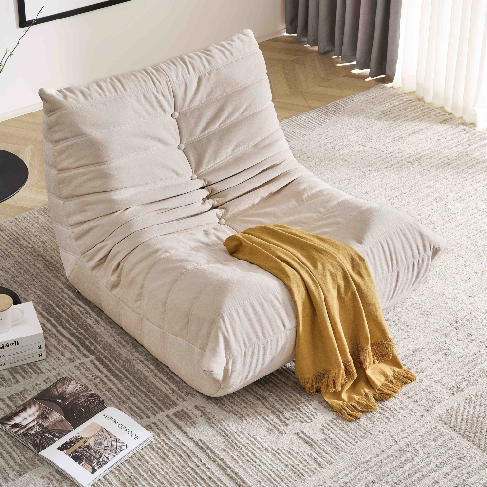 fotoliu din spuma cu memorie uni crem (2) fotoliu din spuma cu memorie uni crem