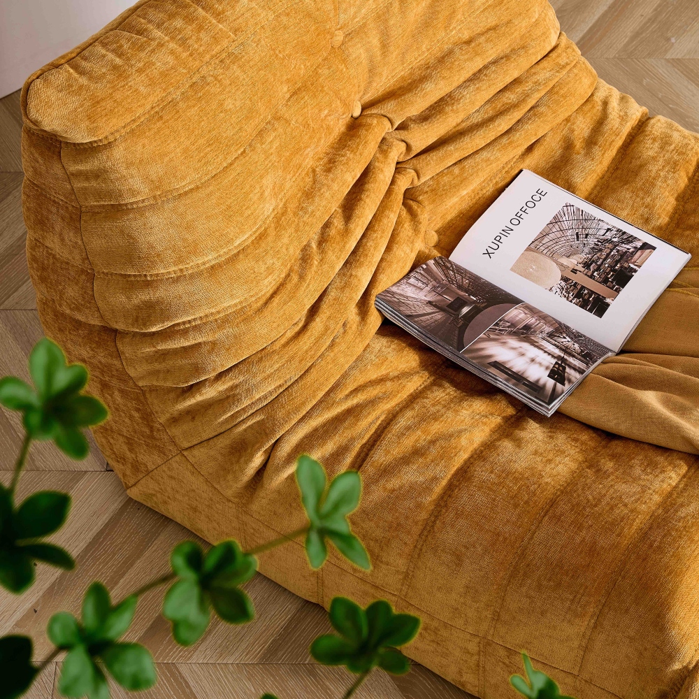 fotoliu din spuma cu memorie uni galben (1) fotoliu din spuma cu memorie uni galben