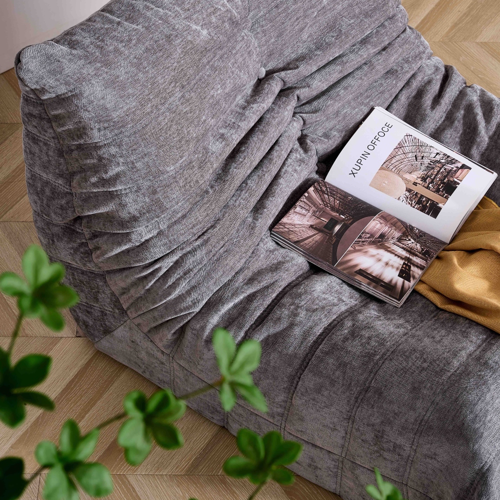 fotoliu din spuma cu memorie uni gri (1) Fotoliu Premium, Spuma cu Memorie, Gri - PUF235716 - imagine 3