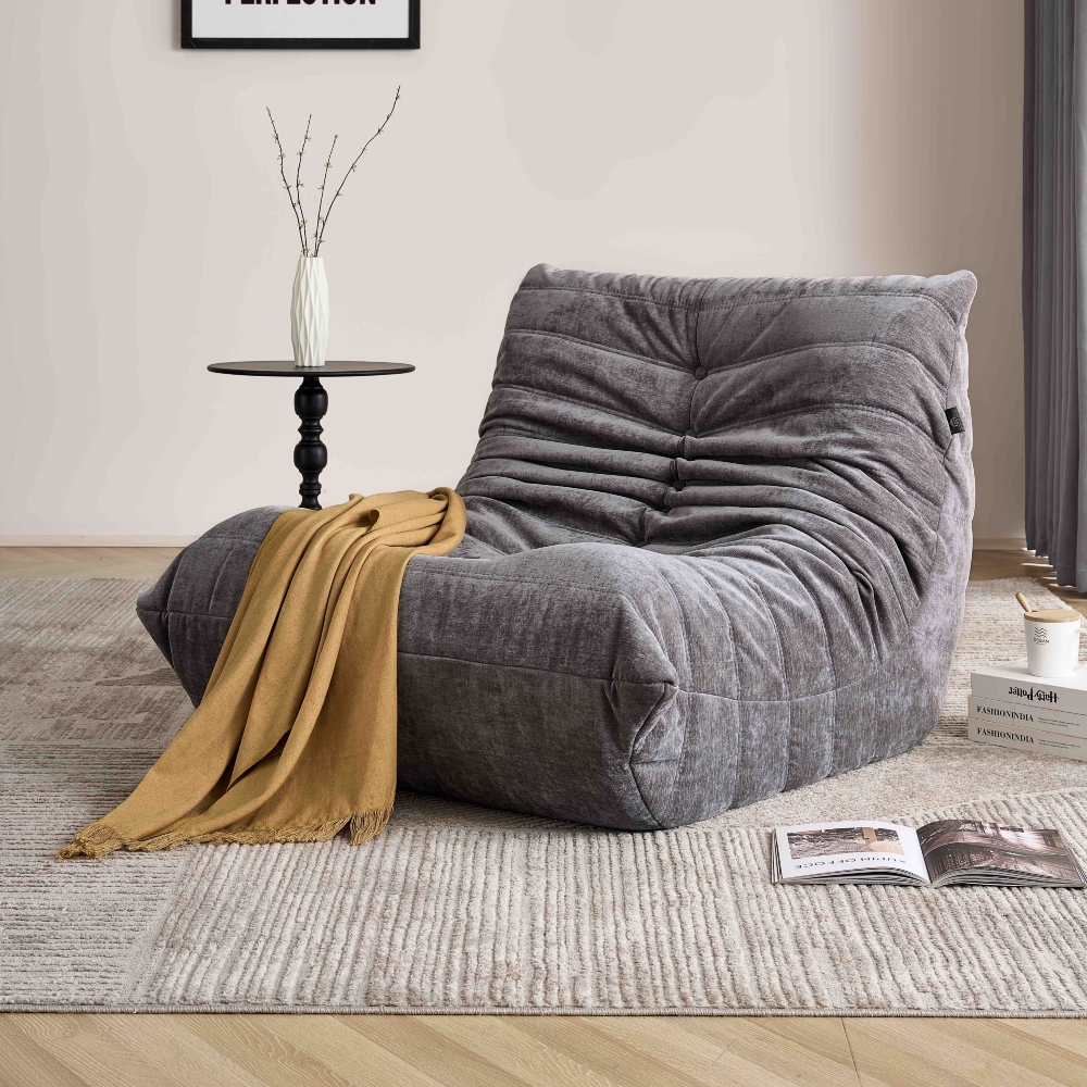 fotoliu din spuma cu memorie uni gri fotoliu din spuma cu memorie uni gri