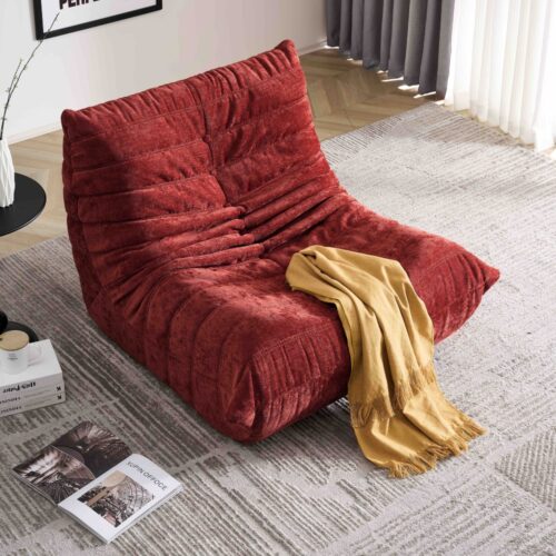 fotoliu din spuma cu memorie uni rosu