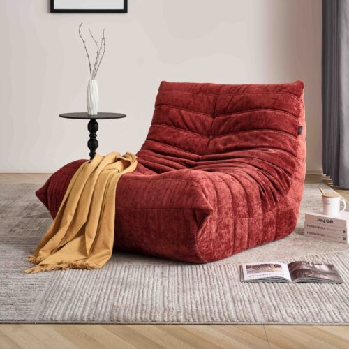 fotoliu din spuma cu memorie uni rosu