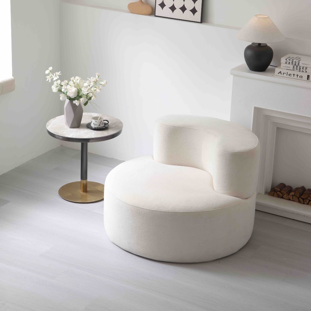 fotoliu rotund din spuma cu memorie crem fotoliu rotund din spuma cu memorie crem