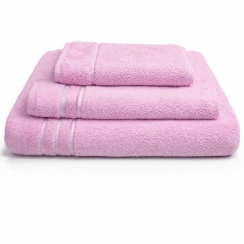 set 3 prosoape karmen - roz trandafiriu