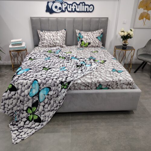 Husa de pat Fluturi si Pietre