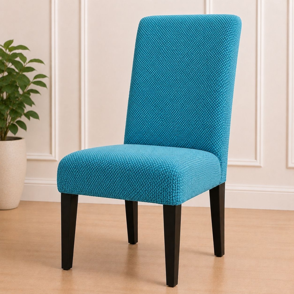 Huse de scaune jacquard turcoaz Huse de scaune jacquard turcoaz