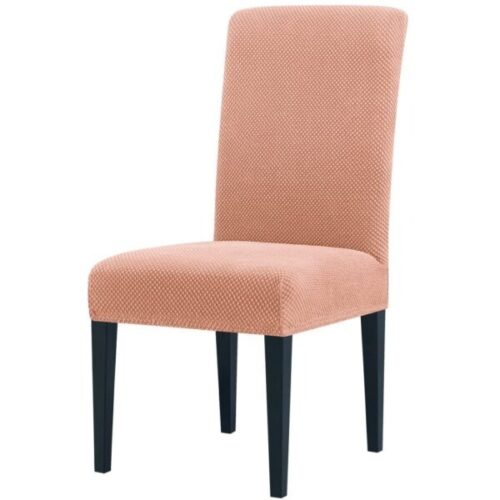 Huse de scaune model Jacquard Roz Pudra