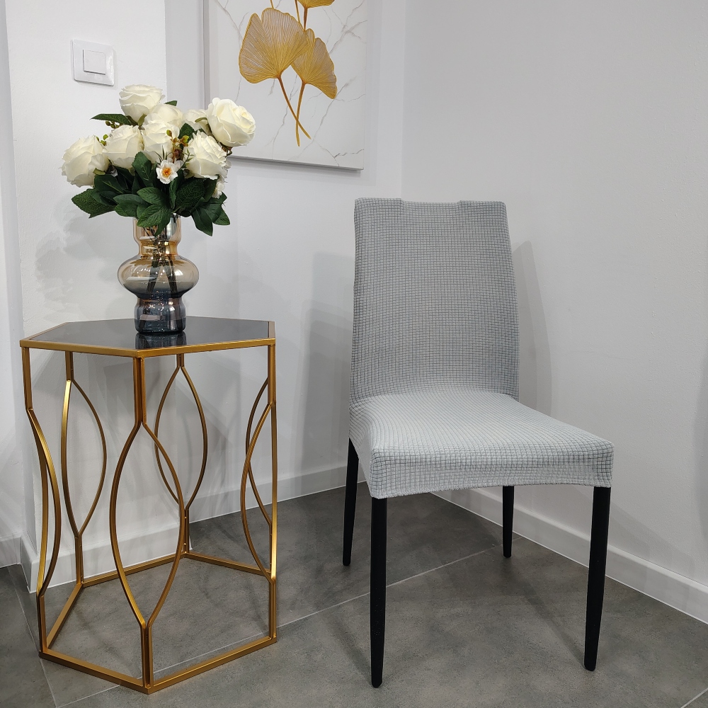 Huse scaune Cocolino Gerbera Gri deschis design Huse scaune Cocolino Gerbera Gri deschis design