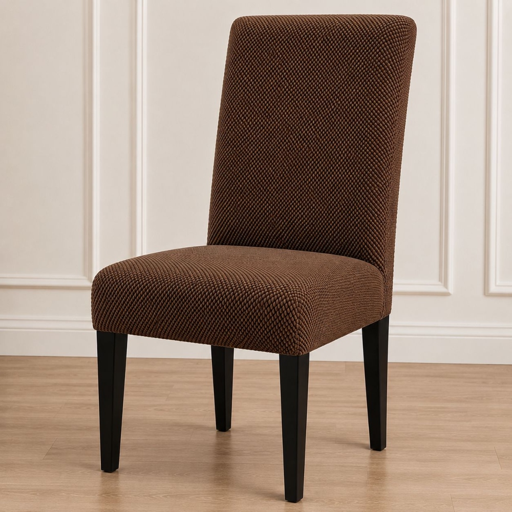 Huse scaune Jacquard maro inchis Huse scaune Jacquard maro inchis