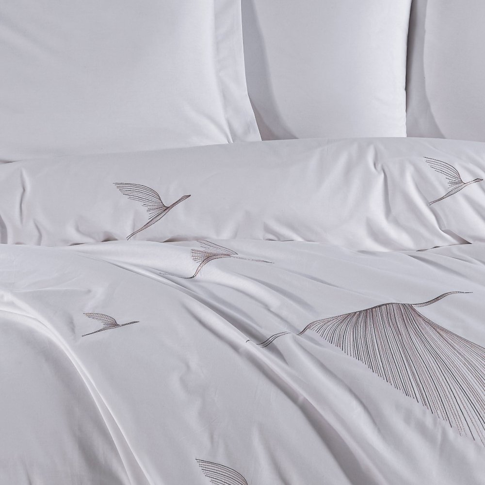 Lenjerie poplin Premium Ashley Beyaz (1) Lenjerie poplin Premium Ashley Beyaz