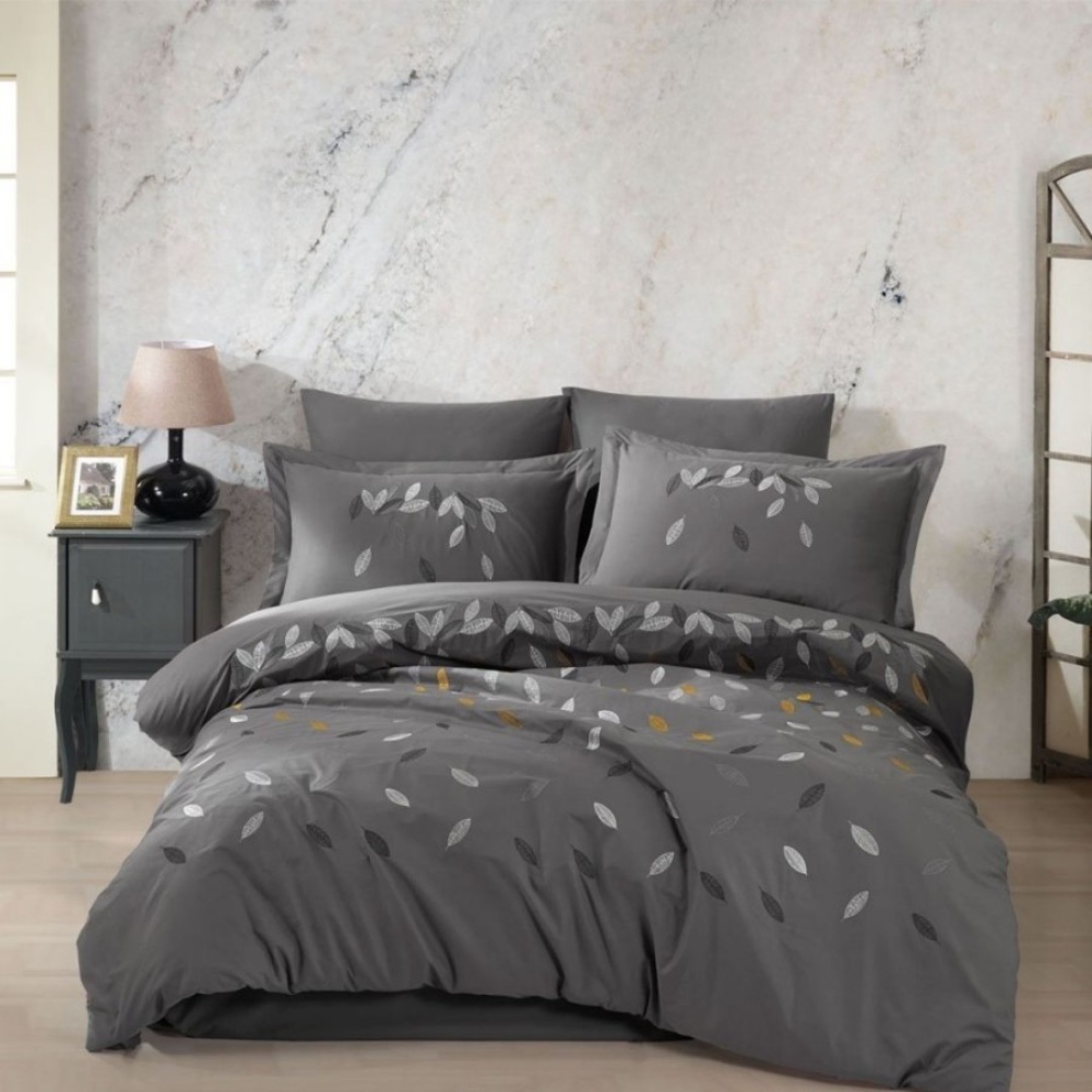 Lenjerie poplin Premium lidia gri Lenjerie poplin Premium lidia gri