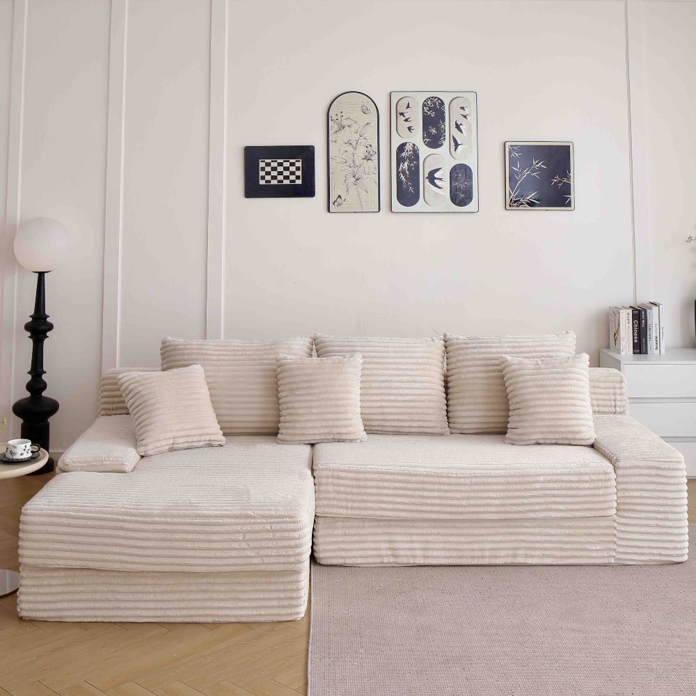 canapea din spuma cu memorie crem - premium lazy sofa canapea din spuma cu memorie crem - premium lazy sofa
