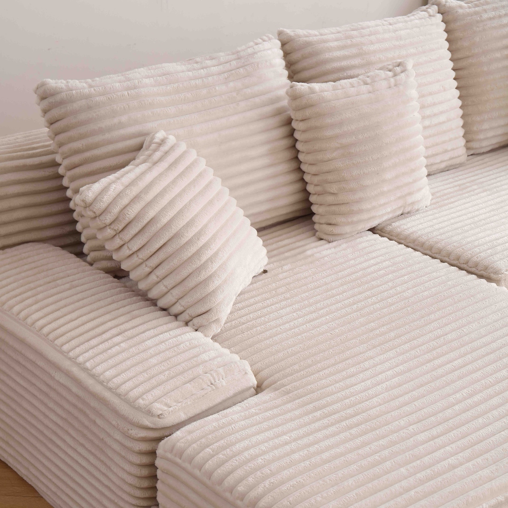 canapea din spuma cu memorie crem - premium lazy sofa canapea din spuma cu memorie crem - premium lazy sofa