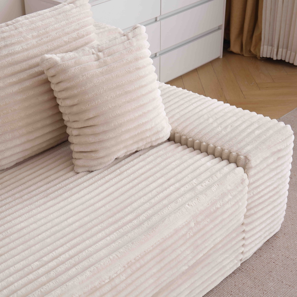 canapea din spuma cu memorie crem - premium lazy sofa canapea din spuma cu memorie crem - premium lazy sofa