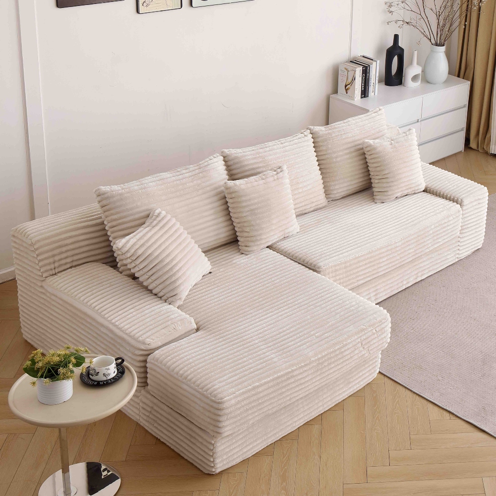 canapea din spuma cu memorie crem - premium lazy sofa canapea din spuma cu memorie crem - premium lazy sofa