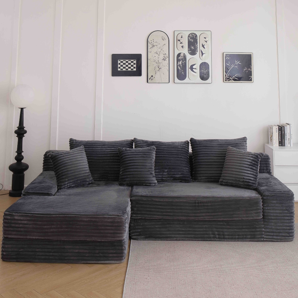 canapea din spuma cu memorie gri inchis canapea din spuma cu memorie gri antracit - premium lazy sofa