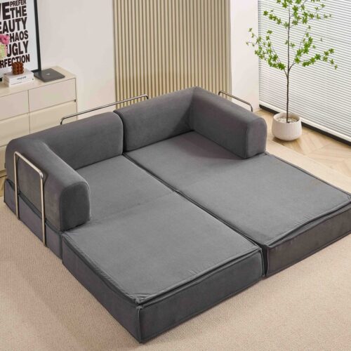 canapea relax gri inchis extensibila