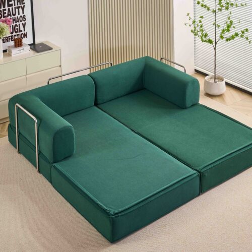 canapea relax verde - forma de pat