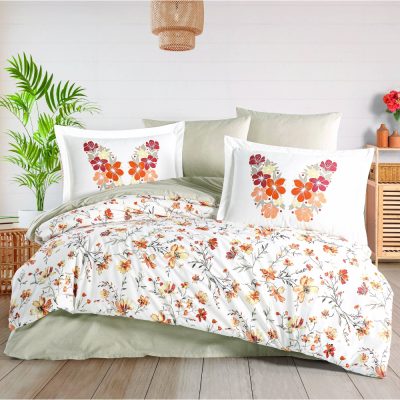 lenjerie de pat poplin Belis Orange