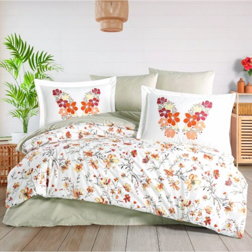 lenjerie de pat poplin Belis Orange