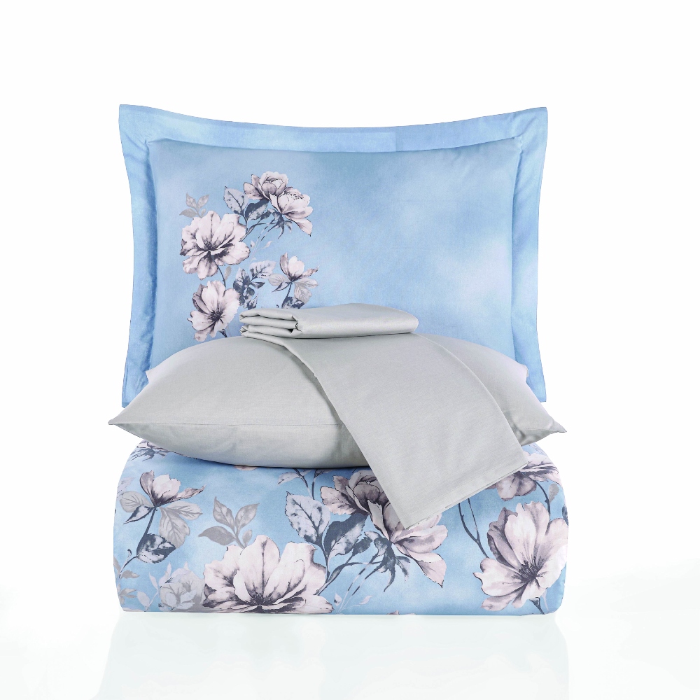 lenjerie de pat poplin Larmina Sky Blue (2) lenjerie de pat poplin Larmina Sky Blue (2)