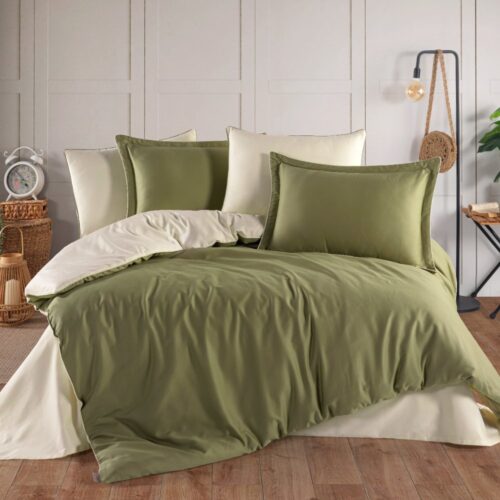 lenjerie satin diamond yesil krem