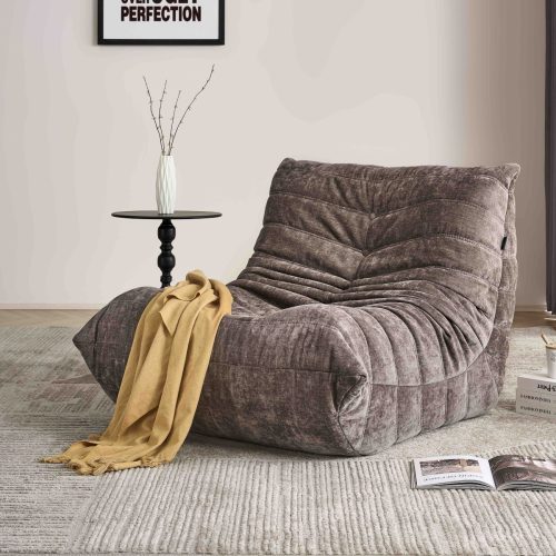 fotoliu spuma cu memorie lazy sofa gravity maro inchis