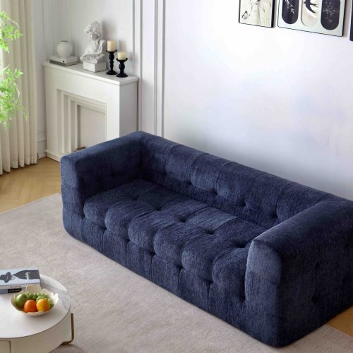 canapea din spuma cu memorie brodata bleumarin (1)