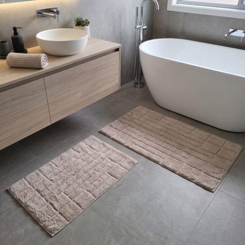 set covorase baie maco Bricks - Bej