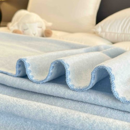 patura casmir mare - albastru material