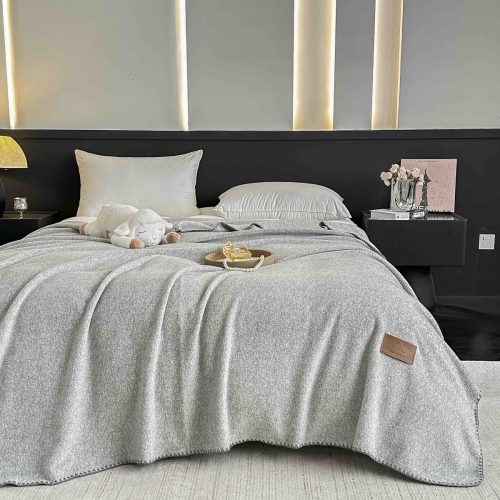patura casmir mare - gri degrade - aproape